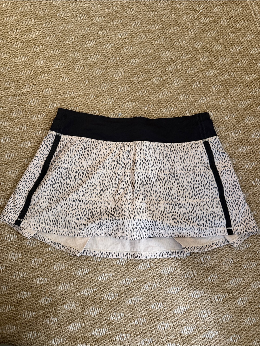 lululemon athletica Cream and Black Speckled Athletic Skort